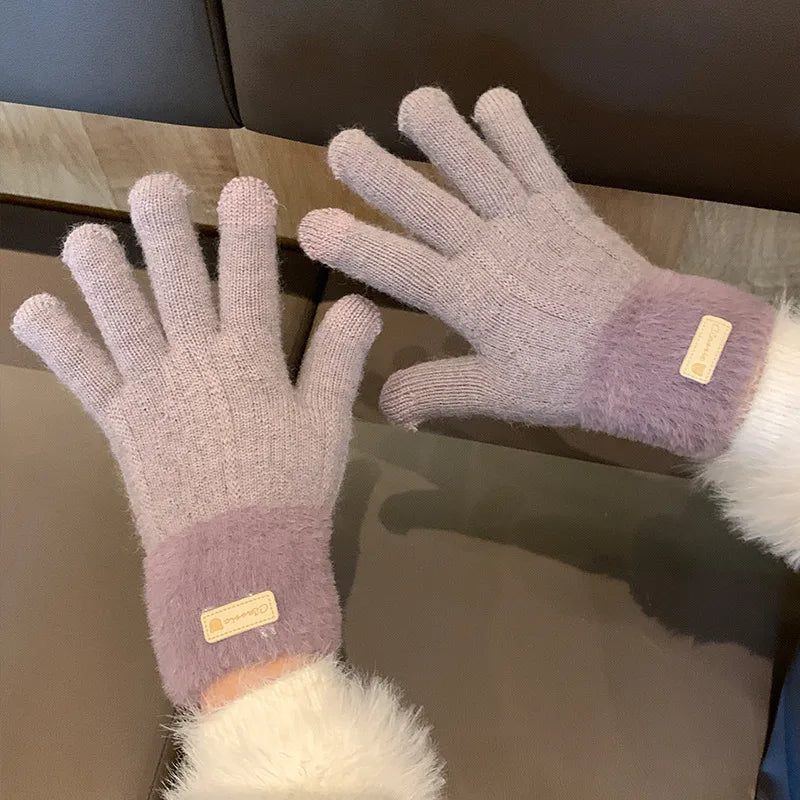 unisex simple style solid color gloves 1 set