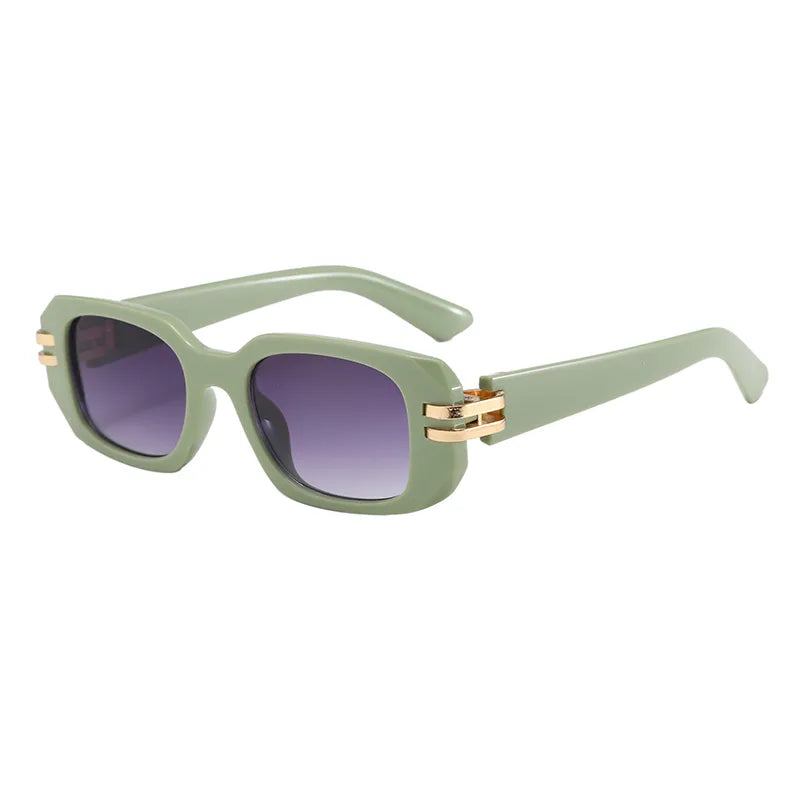 Retro Fashion Trend Streetwear Solid Color Pc Square Full Frame Women's Sunglasses