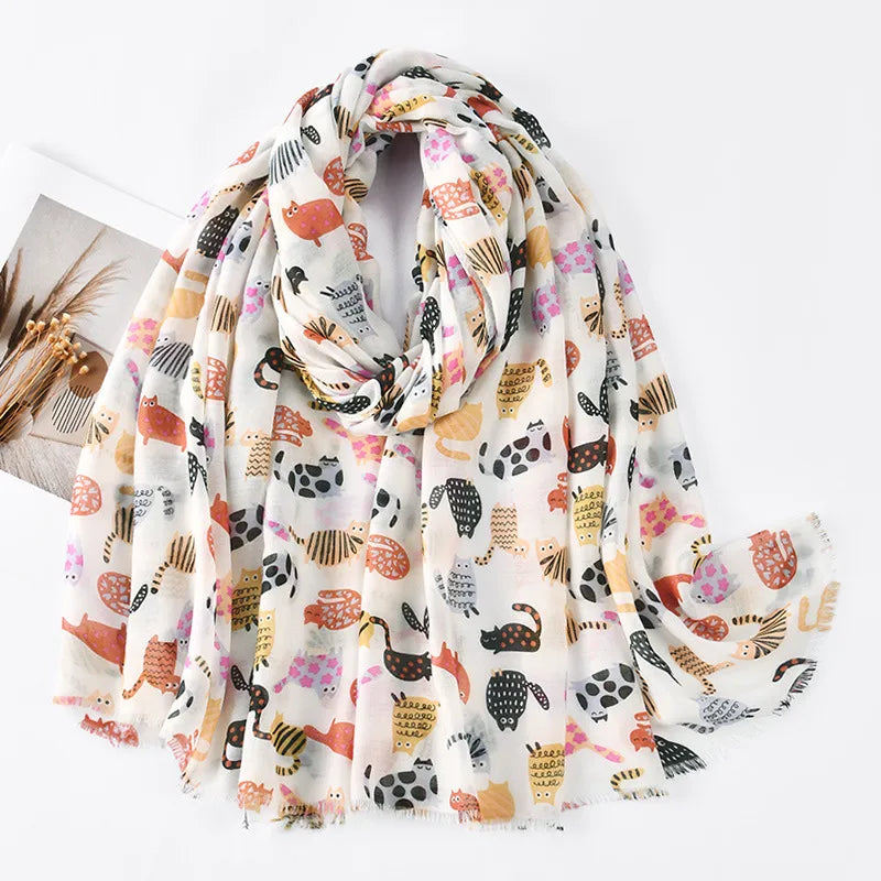 Women's Vacation Simple Style Animal Polyester Scarf