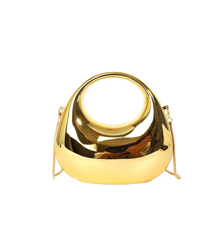 Women's Arylic Gradient Color Solid Color Streetwear Dumpling Shape Magnetic Buckle Evening Bag