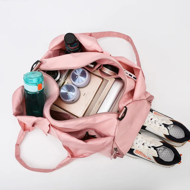 Women'S Basic Sports Solid Color Oxford Cloth Waterproof Travel Bags