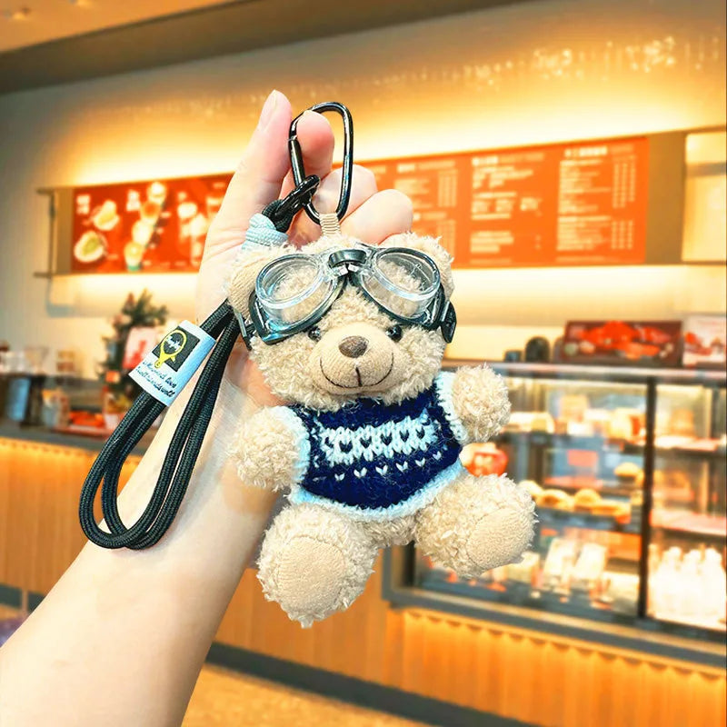 Cartoon Style Bear Polyester Women's Keychain