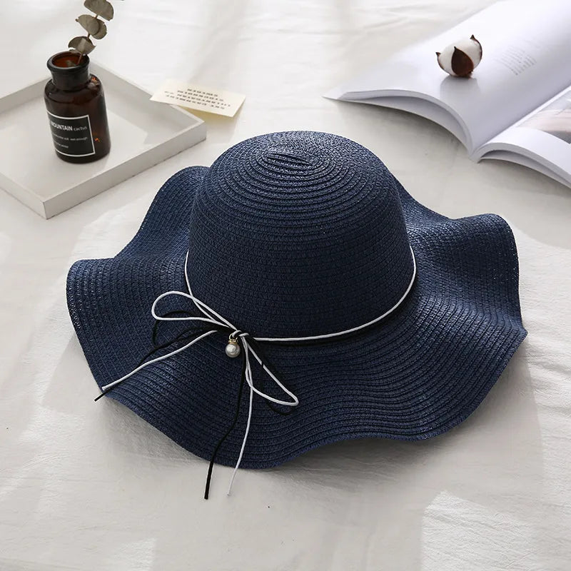 Women's Korean Style Flower Flowers Side Of Fungus Straw Hat