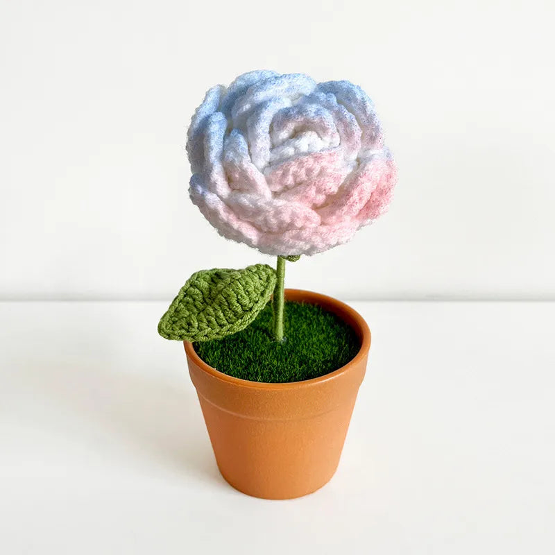sweet flower knit imitation plants