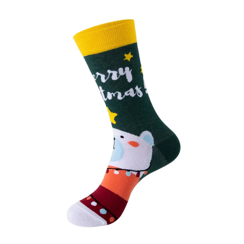 Christmas Cute Modern Style Unisex Christmas Tree Gingerbread Snowman Cotton Polyester Ankle Socks A Pair