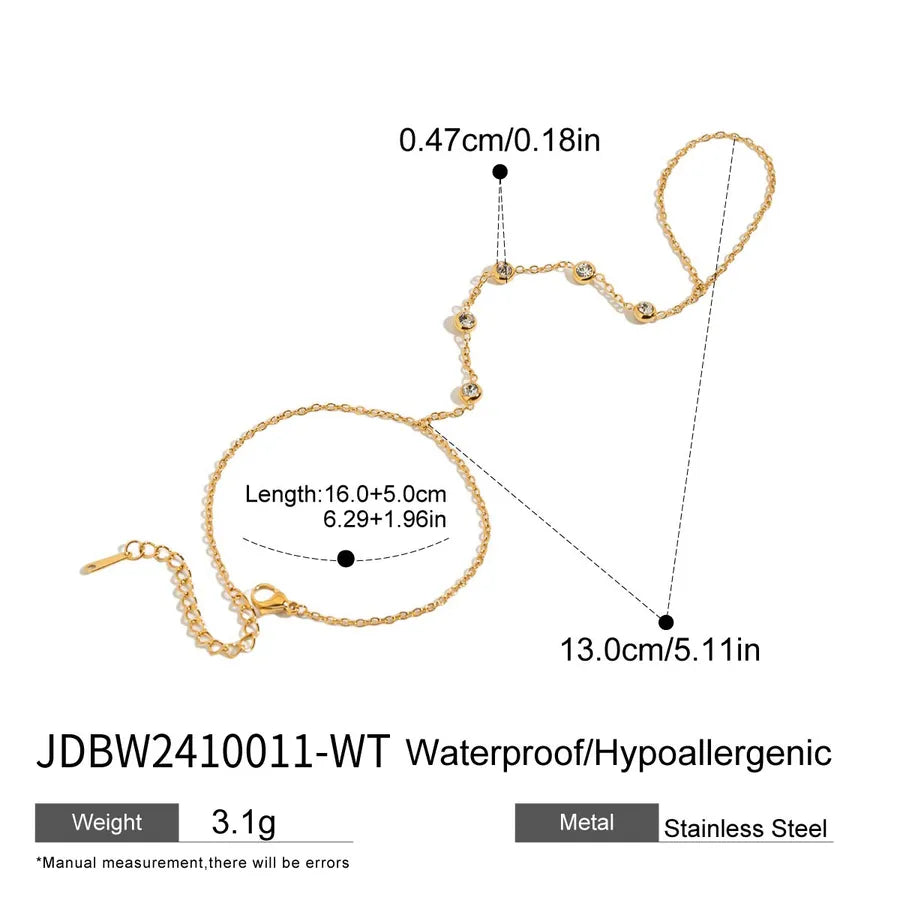 Sweet Simple Style Geometric 304 Stainless Steel cable chain Bracelets In Bulk