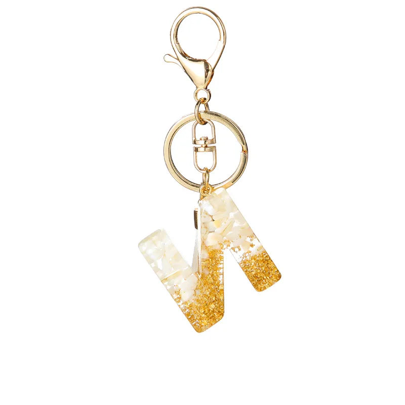 Elegant Letter Tassel Resin Unisex Unisex Keychain