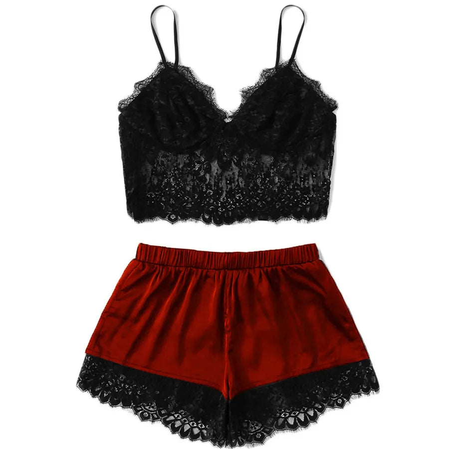 solid color lace bras sexy lingerie pajamas