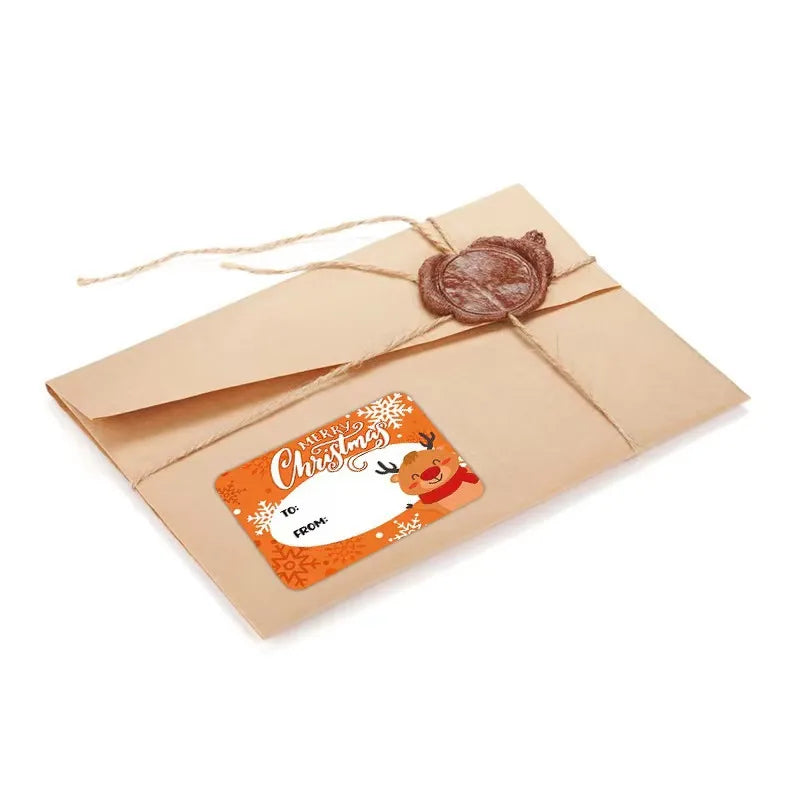cute christmas gift adhesive stickers 250 stickers/roll