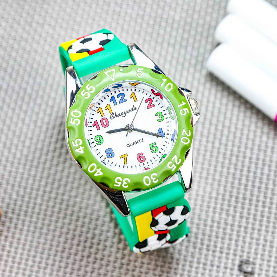 Fashion Football Children's Luminous Watch Kindergarten Only Look at Time Electronic Watch Boys Outdoor Sports Waterproof Tide Watch
