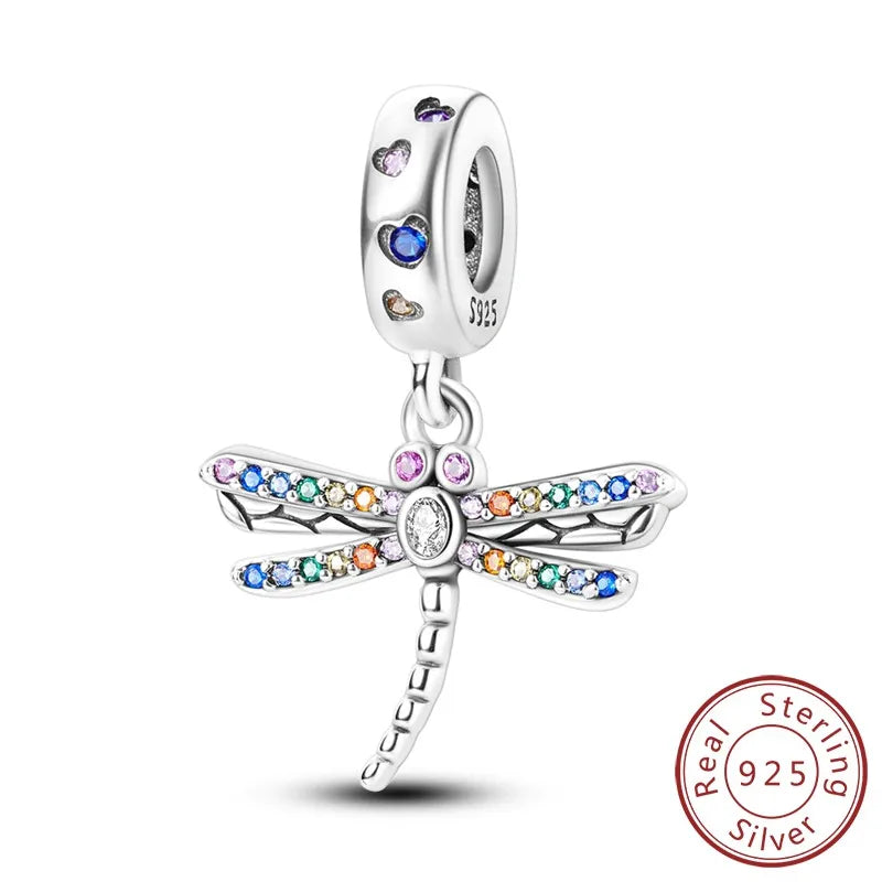 1 Piece 20.3*13.9mm 925 Sterling Silver Zircon Infinity Moon Pendant Beads Jewelry Accessories