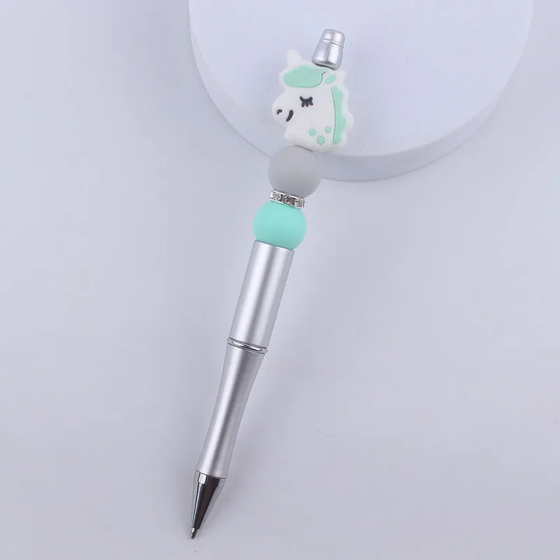 creative cartoon animal silicone bead color ballpoint pen