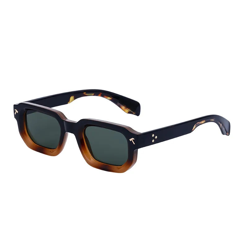 Casual Streetwear Solid Color Tac Square Full Frame Men's Sunglasses