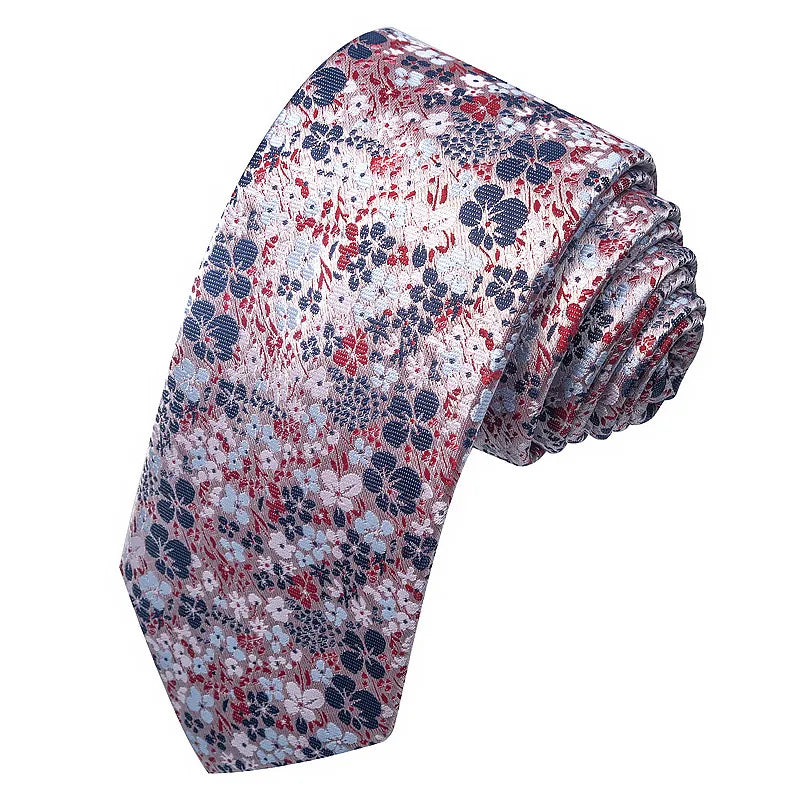 business formal solid color cashew nuts flower polyester yarn men's tie