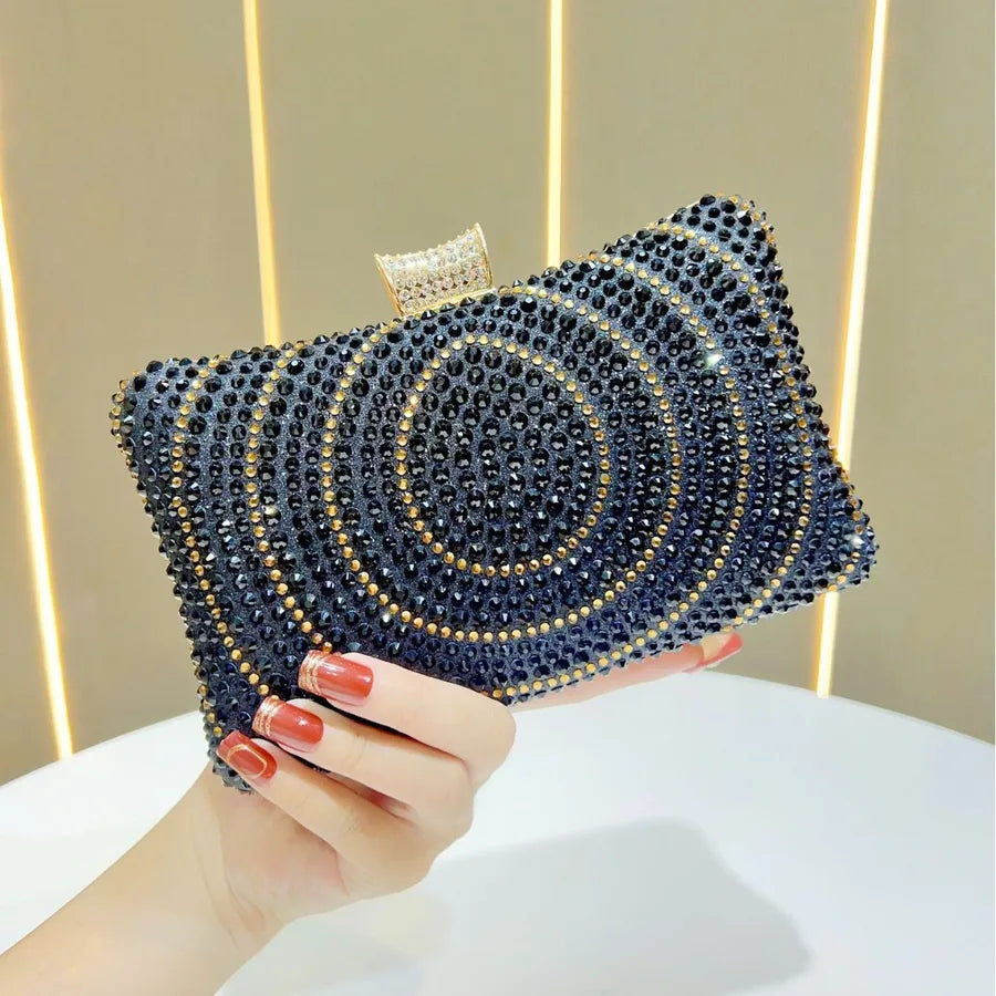 Fashionable Versatile Luxury Rhinestone Evening Bag High-End Sensation Lady Handheld Bag Women Elegant Atmosphere Dinner Bag