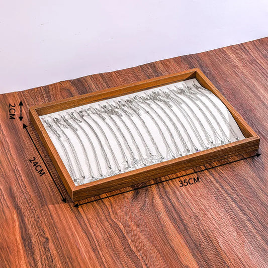 1 Piece solid wood Retro Square Jewelry Display