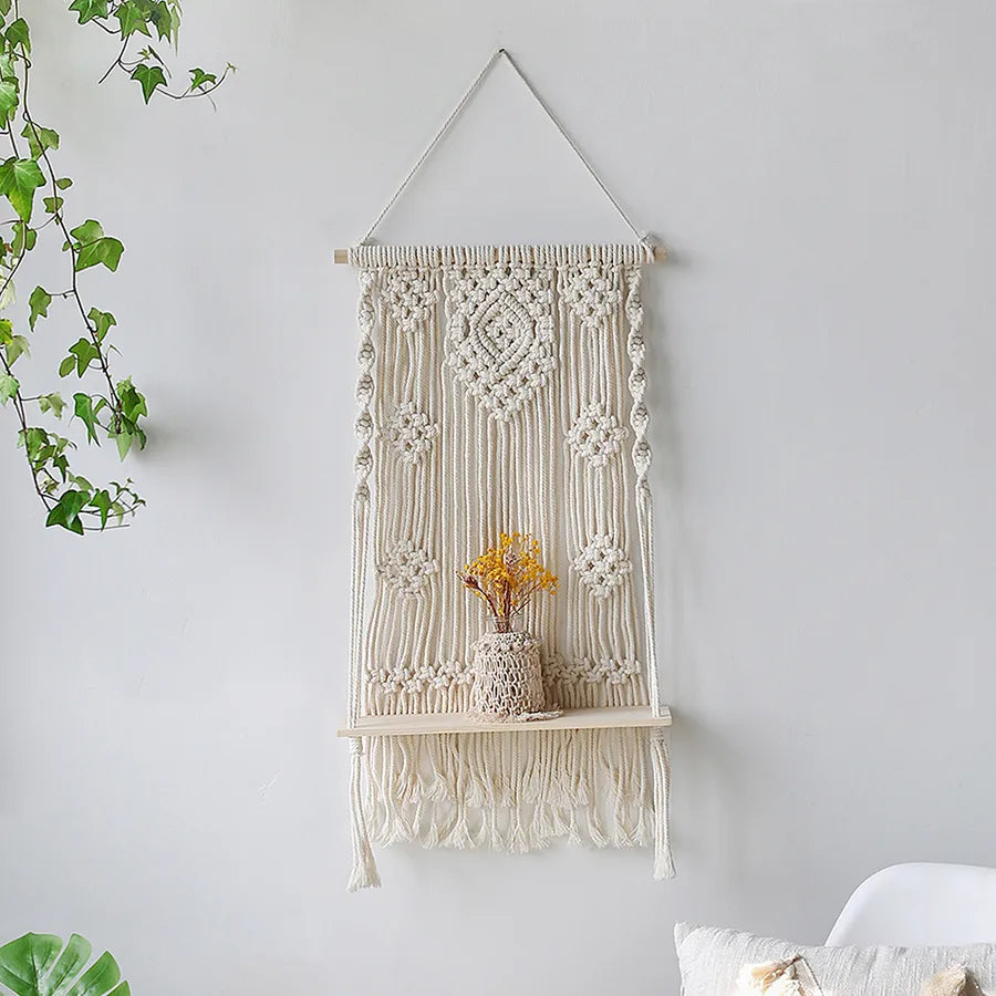 pastoral solid color wood pendant