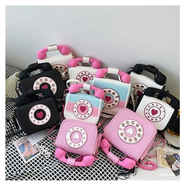 Women's Medium Pu Leather Digital Telephone Streetwear Square Zipper Crossbody Bag