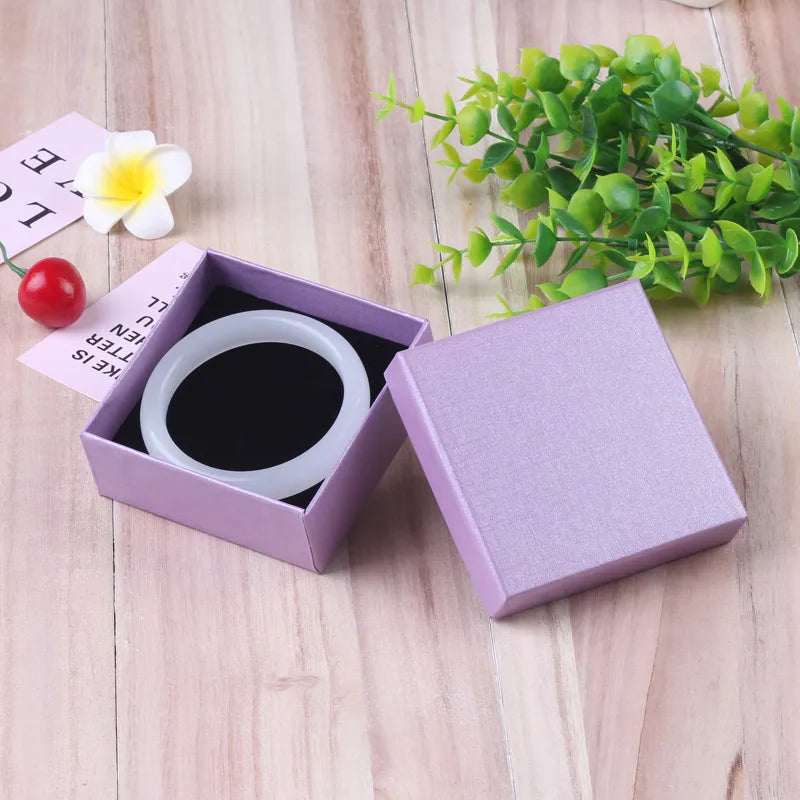 fashion solid color paper jewelry boxes 1 piece