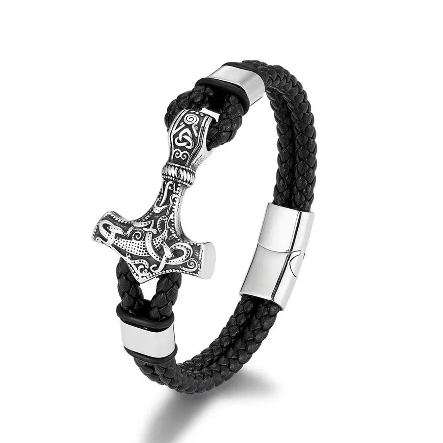 Gothic Retro Cool Style Geometric 304 Stainless Steel 316 Stainless Steel  rope Wholesale Bracelets