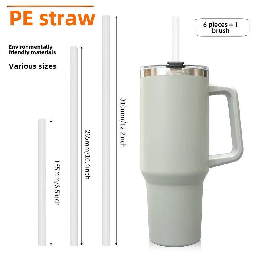 40oz car water cup straw mug  travel mug PE straw transparent straw