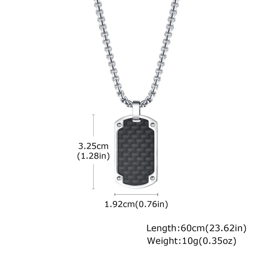 Wholesale Jewelry Simple Style Geometric 304 Stainless Steel Artificial Fiber Polishing Pendant Necklace