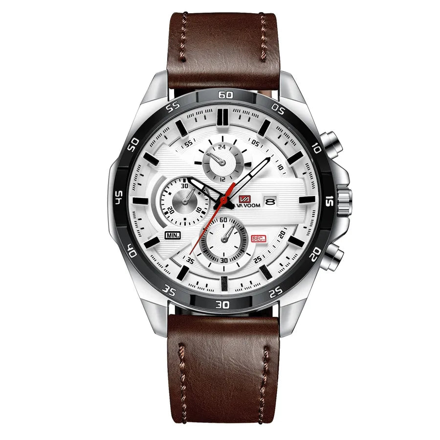 fashion geometric buckle quartz men's watches