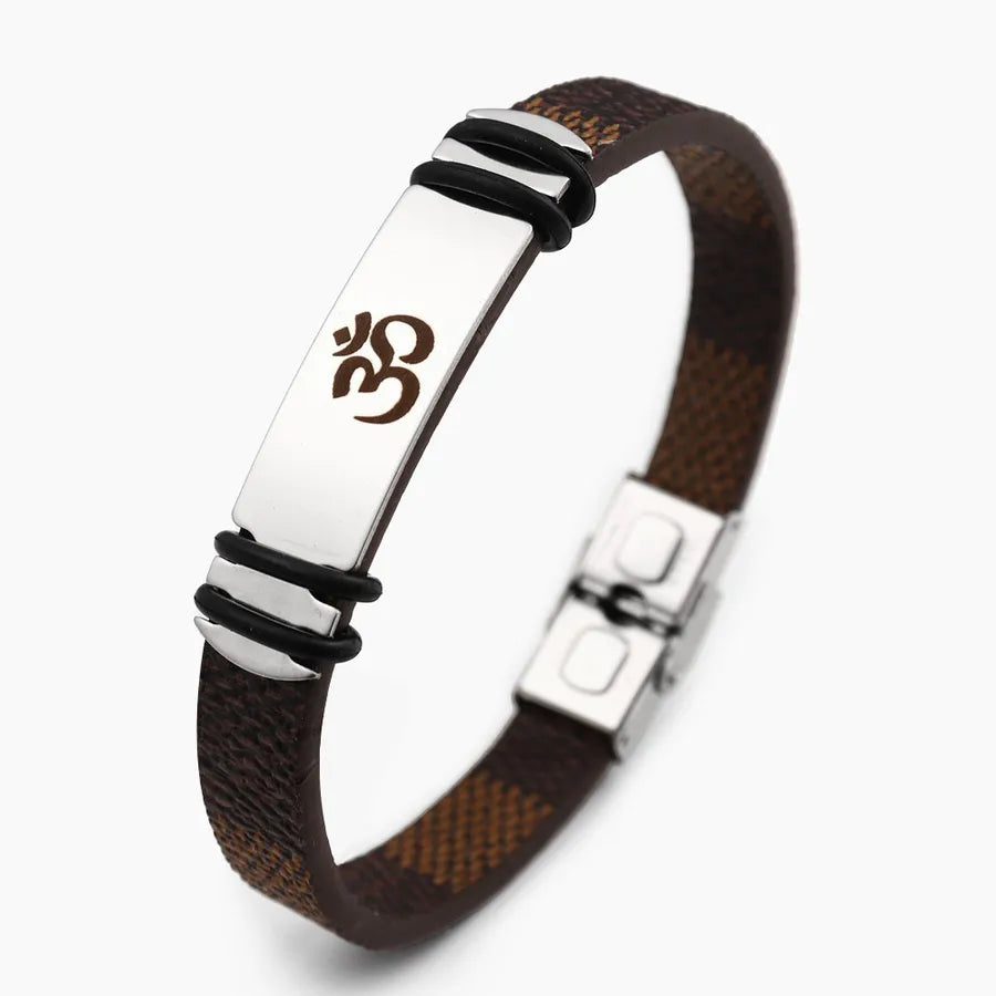 Retro Punk Animal rope Titanium Steel Plating Men's Bangle Men Cord & Leather Bracelets