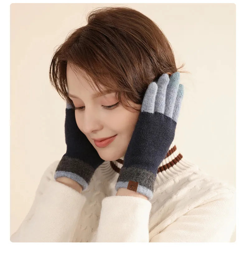 Women's Modern Style Classic Style Color Block Gloves