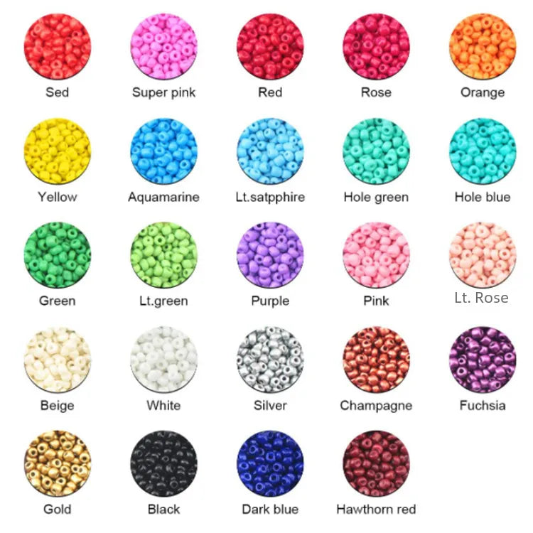 DIY Beaded 4mm Glass Small Rice Beads diy Bracelet Jewelry Accessories Paint Beads Set  Hot Selling