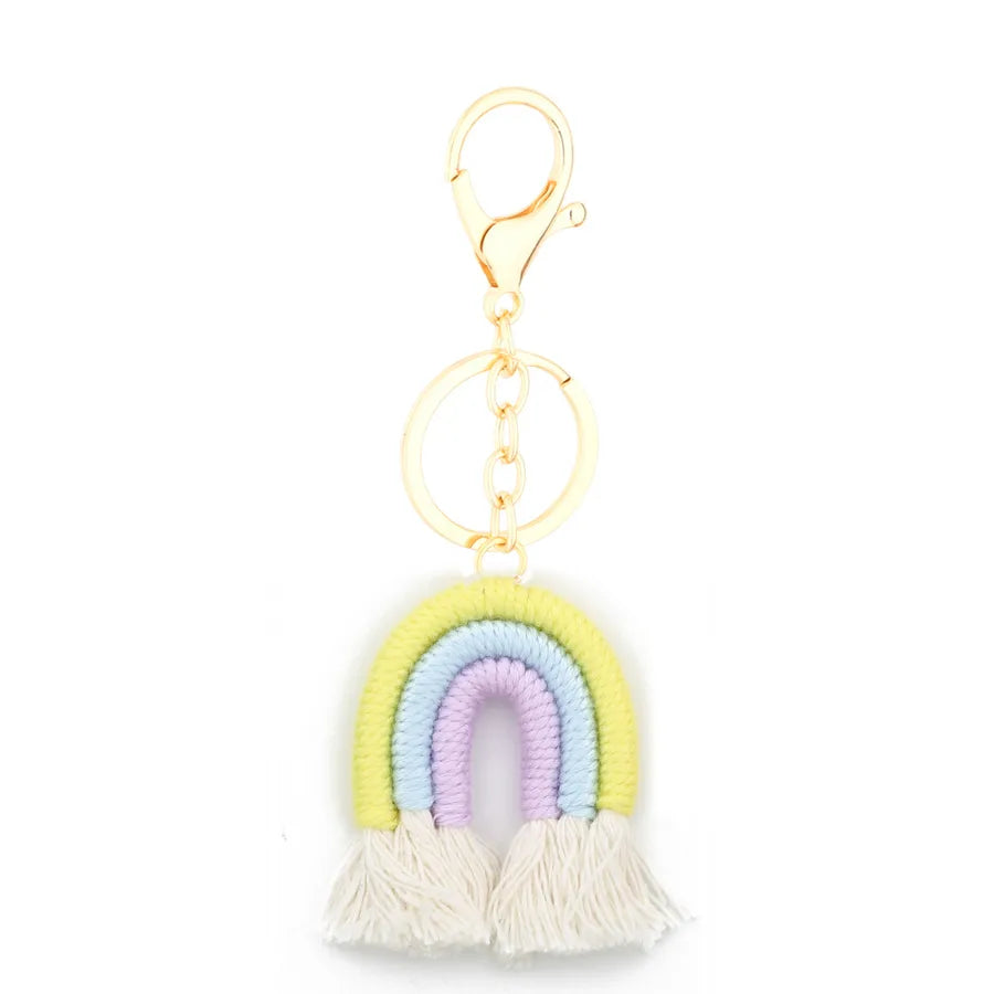 Casual Cute Rainbow Alloy Bag Pendant Keychain