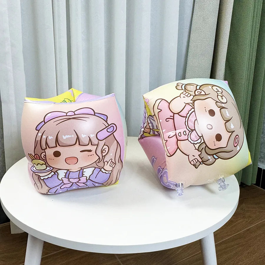 casual simple style cartoon pvc swim ring swimming accessories a pair