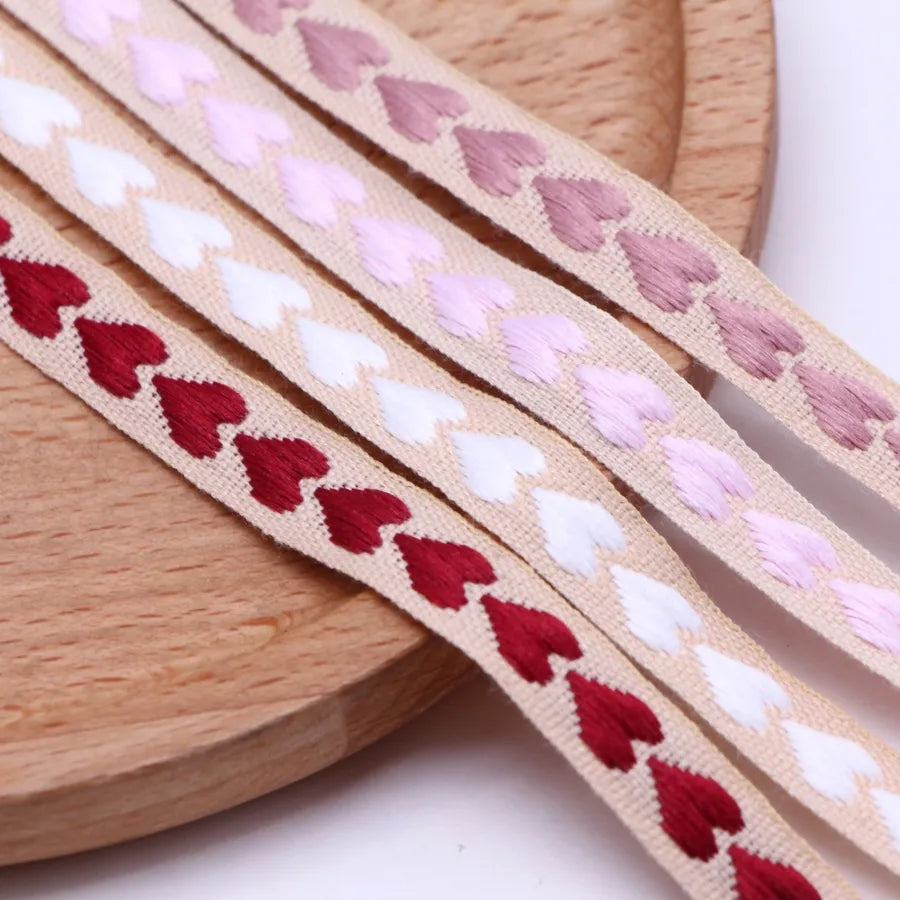 Casual Elegant Simple Style Heart Shape Cotton Holiday Wedding Birthday Colored Ribbons Party Supplies Gift Wrapping Supplies 1 Roll