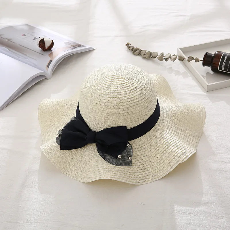 Women's Korean Style Flower Flowers Side Of Fungus Straw Hat