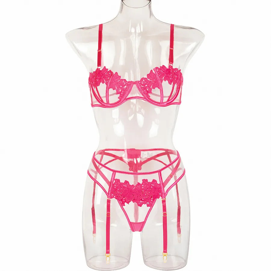 Men's Simple Style Solid Color Sexy Lingerie Sets Cosplay Seamless Bra Low Waist Briefs Sexy Lingerie