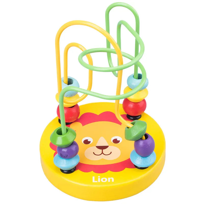 Children's eight-tone harp threading clock rainbow tower four sets of column shape plate twist insect baby educational toys wholesale