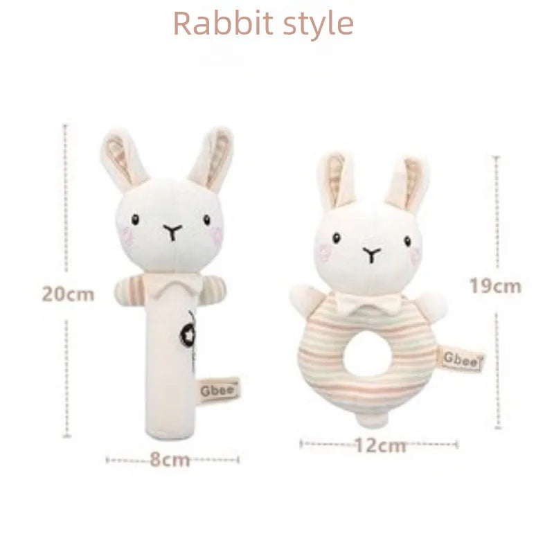 Gbee baby rattle plush toy early education animal round rattle doll baby soothing toy