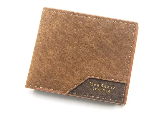 men's solid color pu leather open wallets