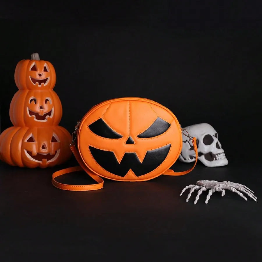 Bag New Pumpkin Bag Halloween Funny Personality Skull Spoof Dress up Crossbody Bag Candy Gift Shoulder Bag