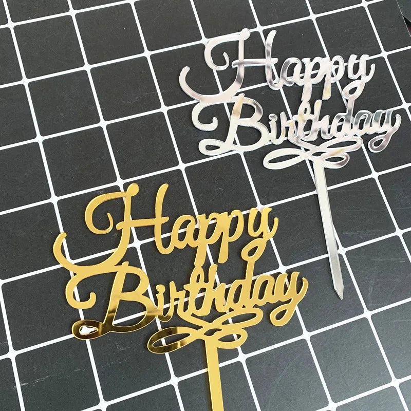 birthday letter arylic party cake decorating supplies