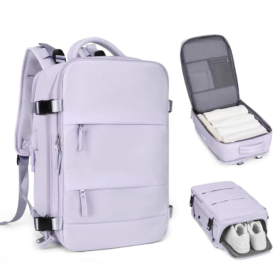 Solid Color Travel Daily Women's Backpack