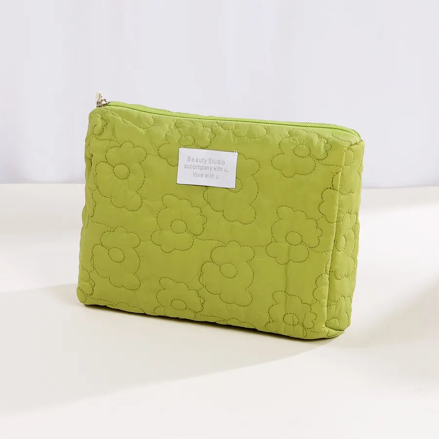 cute flower polyester square makeup bags