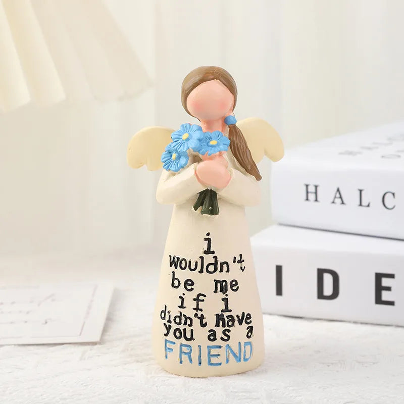 cute pastoral angel synthetic resin ornaments artificial decorations