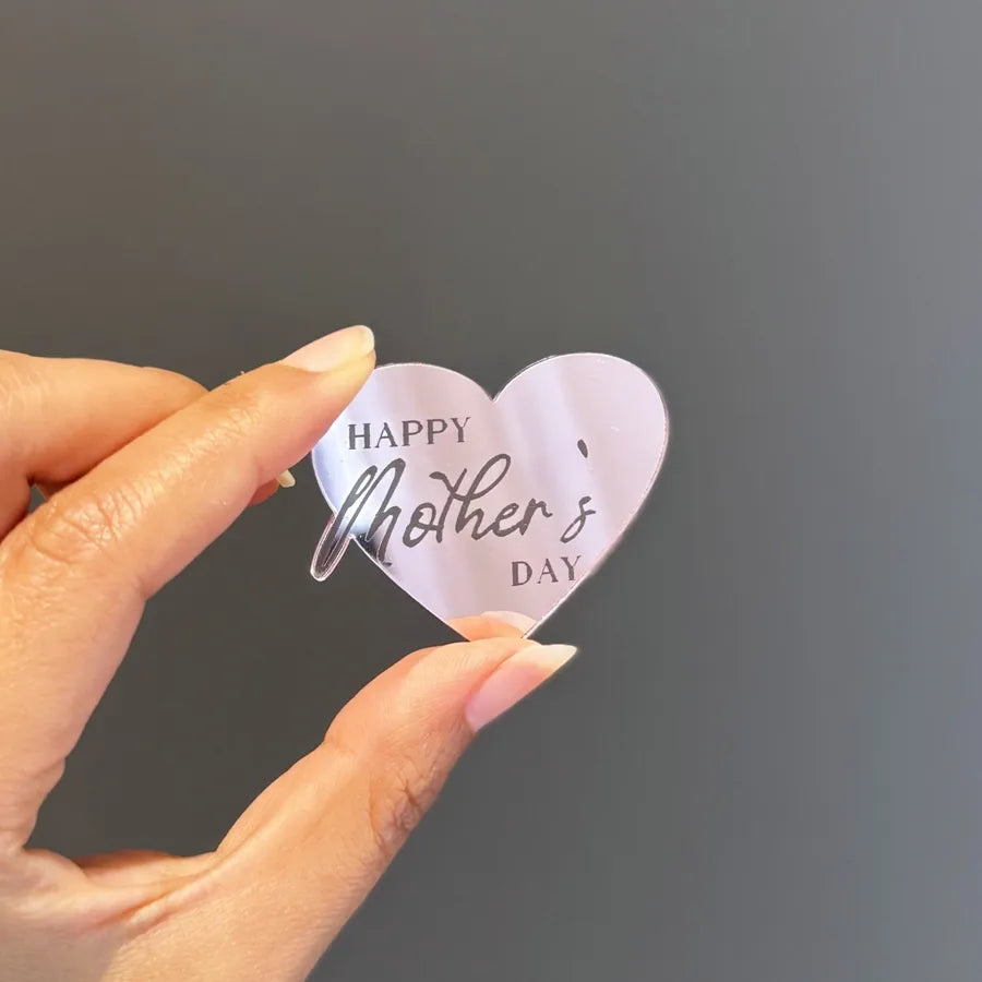 Mother'S Day Romantic Letter Heart Shape Flower Acrylic Party Cake Decorating Supplies Party Supplies Cake Decorating Supplies 1 Piece