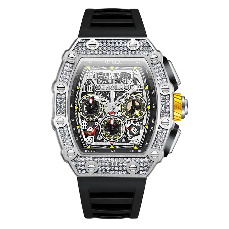 retro solid color buckle mechanical men's watches