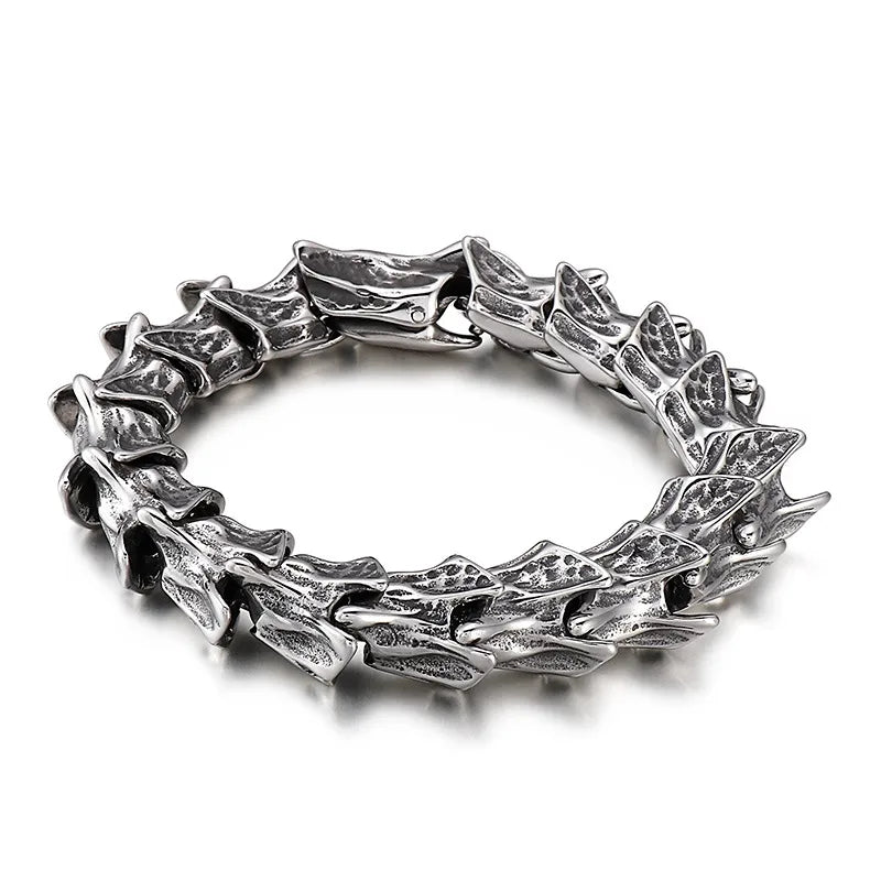 hip-hop retro solid color titanium steel men's bracelets