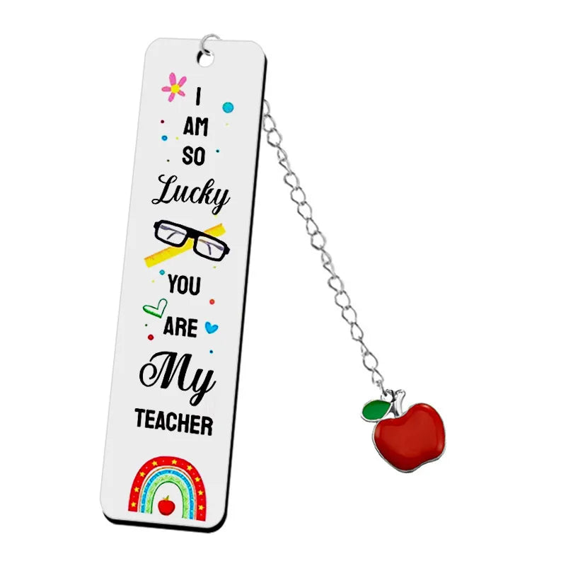 1 Piece Letter Apple School Teachers' Day 201 Stainless Steel Simple Style Bookmark