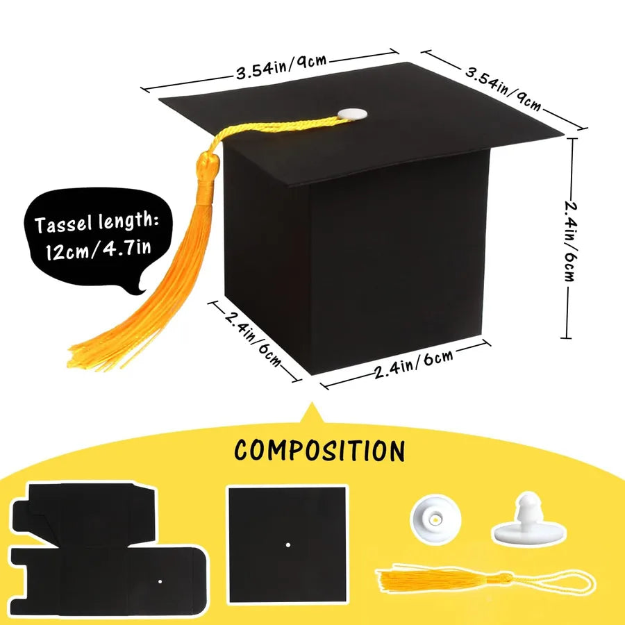 Graduation Season Classic Style Trencher cap Paper School Gift Wrapping Supplies Gift Wrapping Supplies 1 Piece