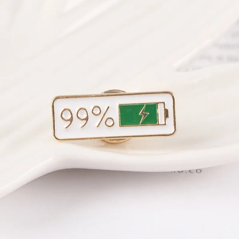 Simple Style Pin Power Alloy Plating Unisex Brooches