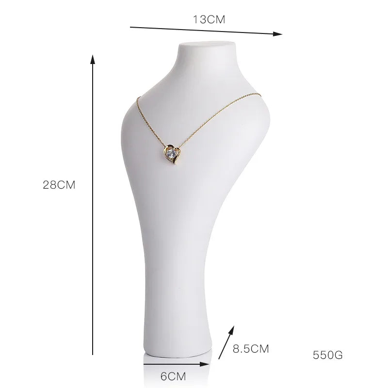 elegant portrait resin jewelry display bust